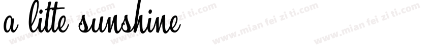 a litte sunshine字体转换